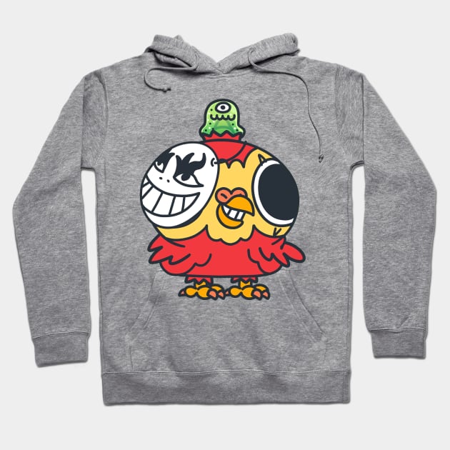 Masked red bird Hoodie by Bird Character Design